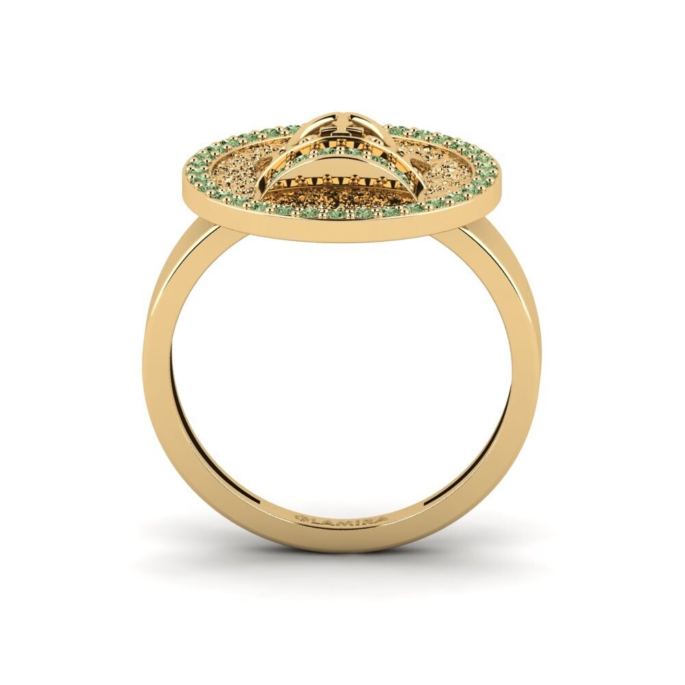 Diamante Verde Anel Kasih