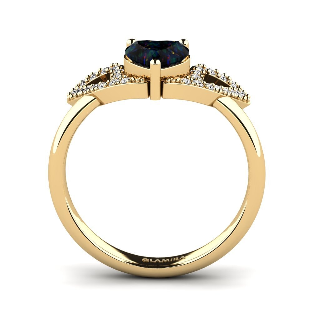 Opalo Negro Anillo Kastat