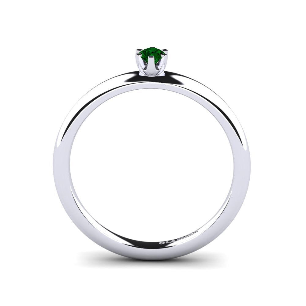 Green Zirconia Engagement Ring Katherina 0.1 crt