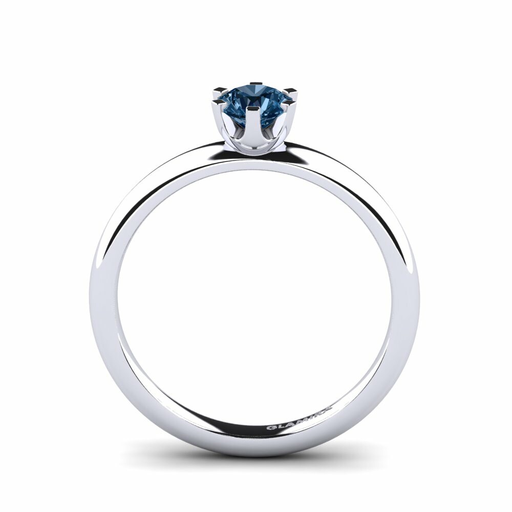 Anillo de compromiso Katherina 0.5crt Diamante Azul