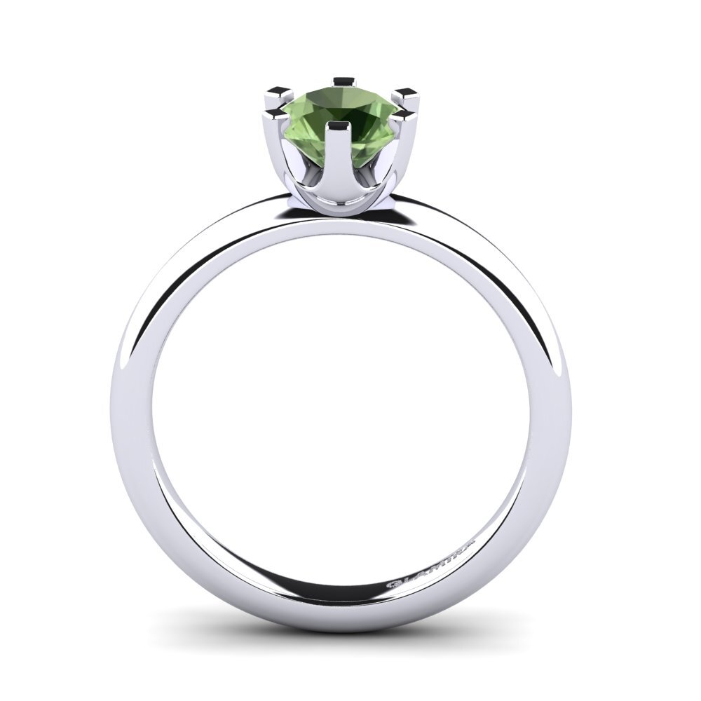 Zafiro Verde Anillo de compromiso Katherina 1.0 crt