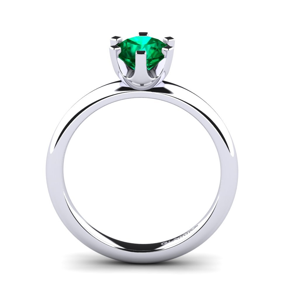 Esmeralda (creada en laboratorio) Anillo de compromiso Katherina 1.0 crt
