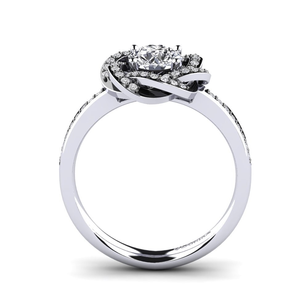 Engagement Ring Kathie in 0.8 Carat Round cut 9ct White Gold Diamond ...