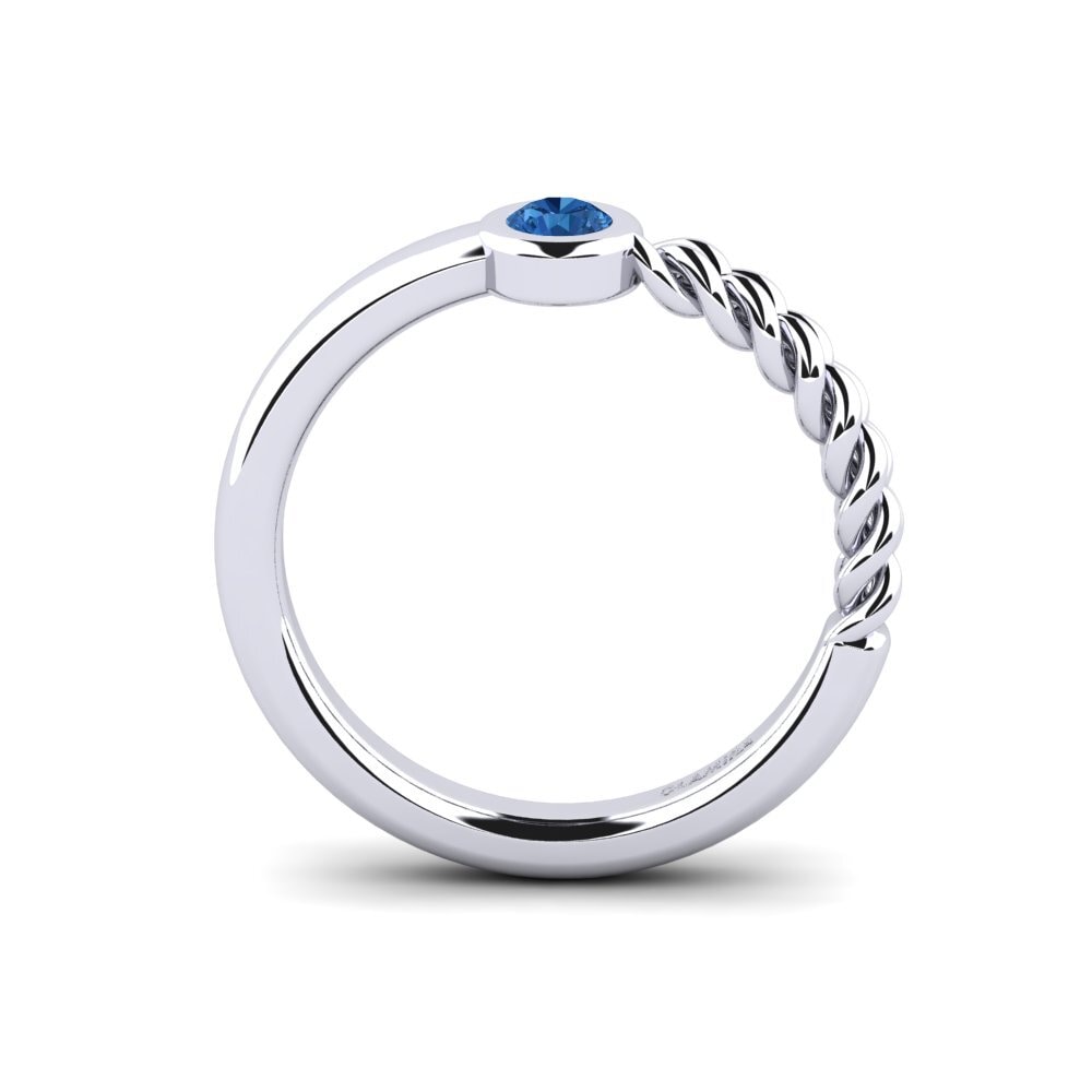 Zircone Blu Scuro Anello da donna Kathleent