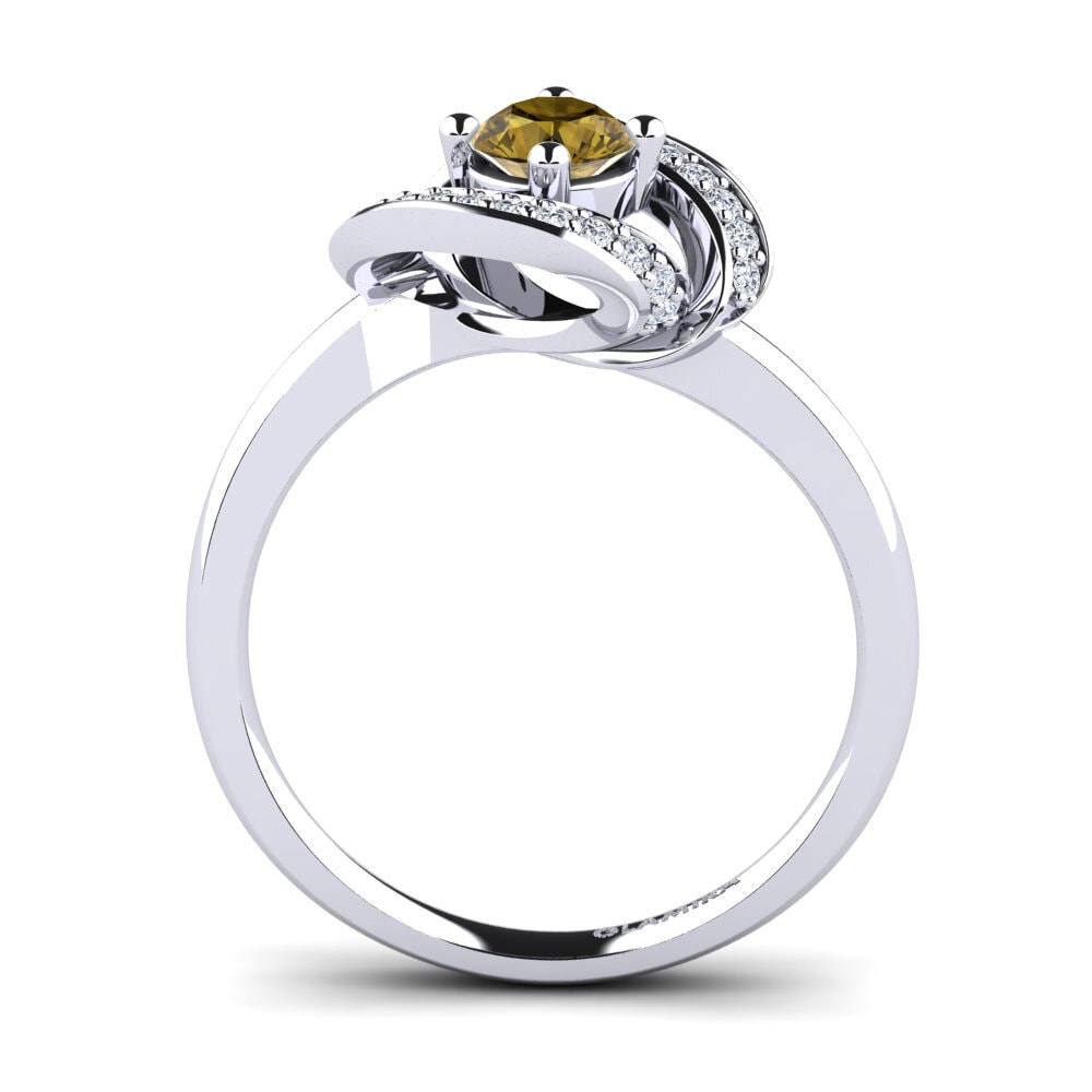 Brown Zircon Engagement Ring Kelly