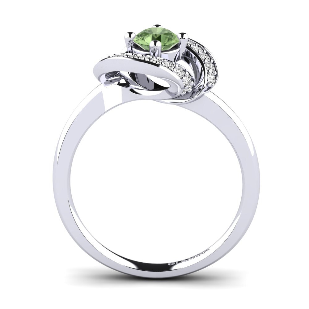 Green Sapphire Engagement Ring Kelly