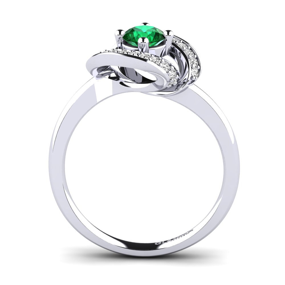 Emerald (Lab Created) Engagement Ring Kelly
