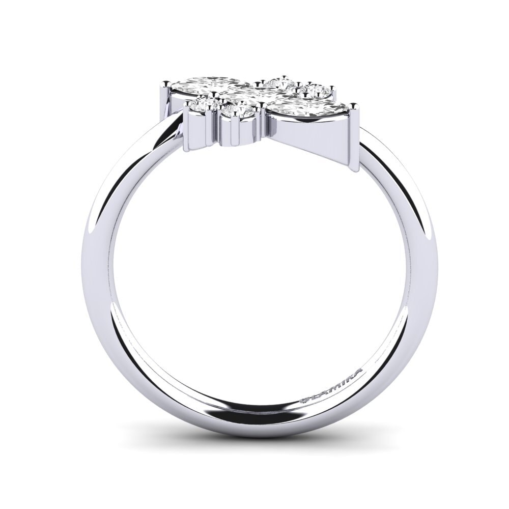 Zafiro blanco Anillo de compromiso Kersty