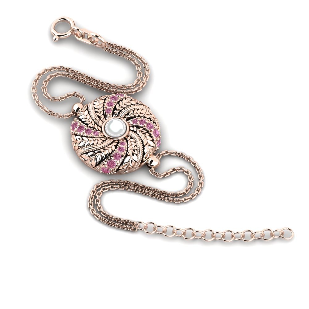 Rotgold 585 Rhodolit-Granat Damen armband Khedah