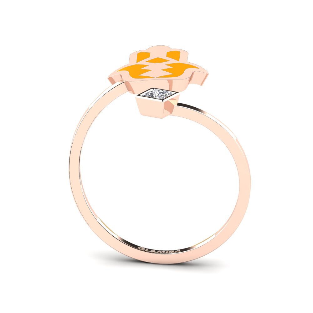 14k Oro Rosa Anillo Khusela