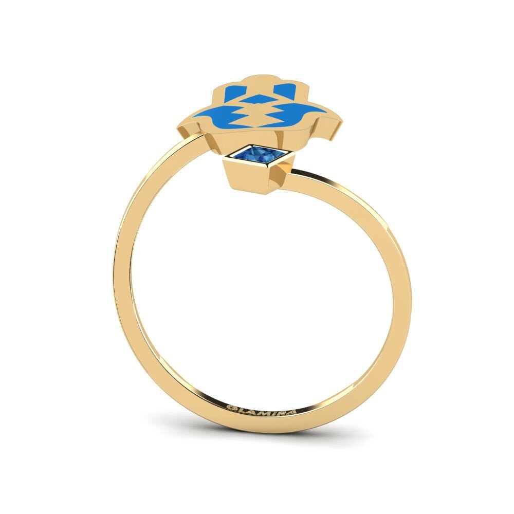 Circonita Azul Oscuro Anillo Khusela