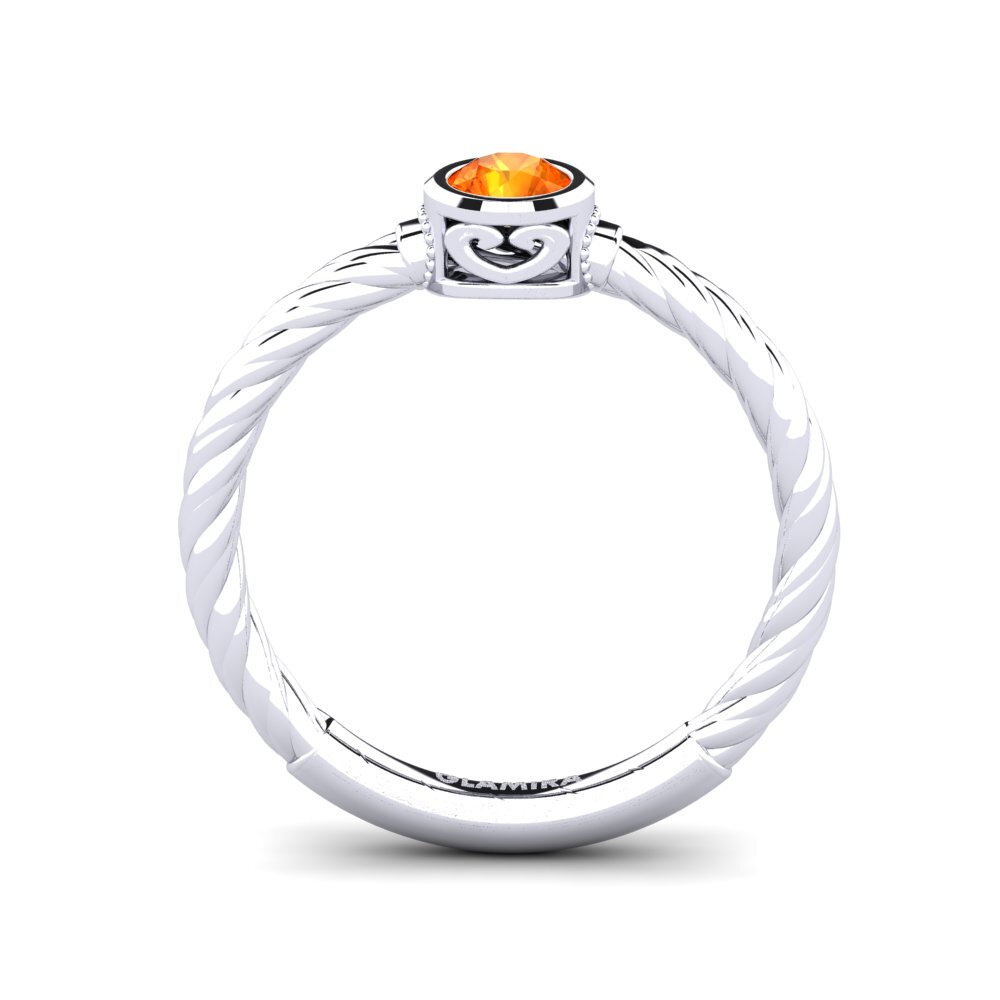 Zafiro Naranja Anillo de Mujer Kilby