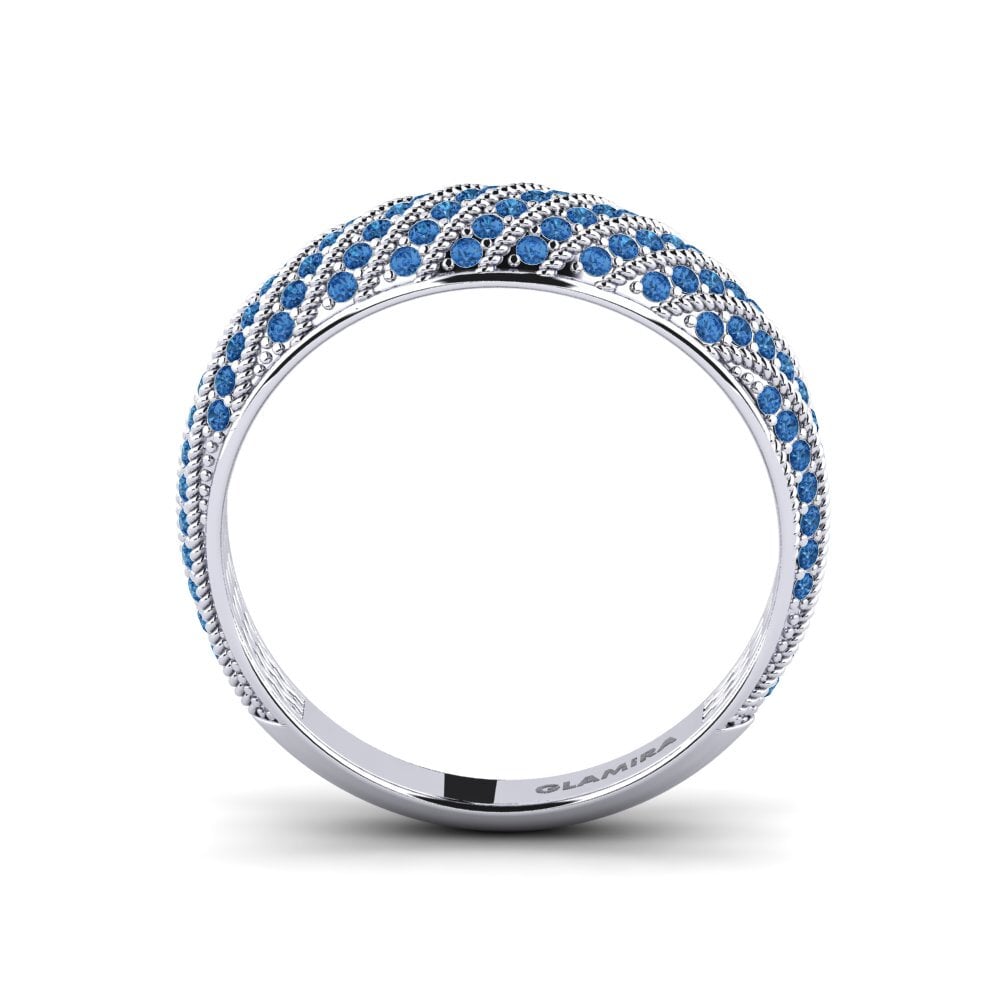 Zircônia azul escuro Anel Killeen