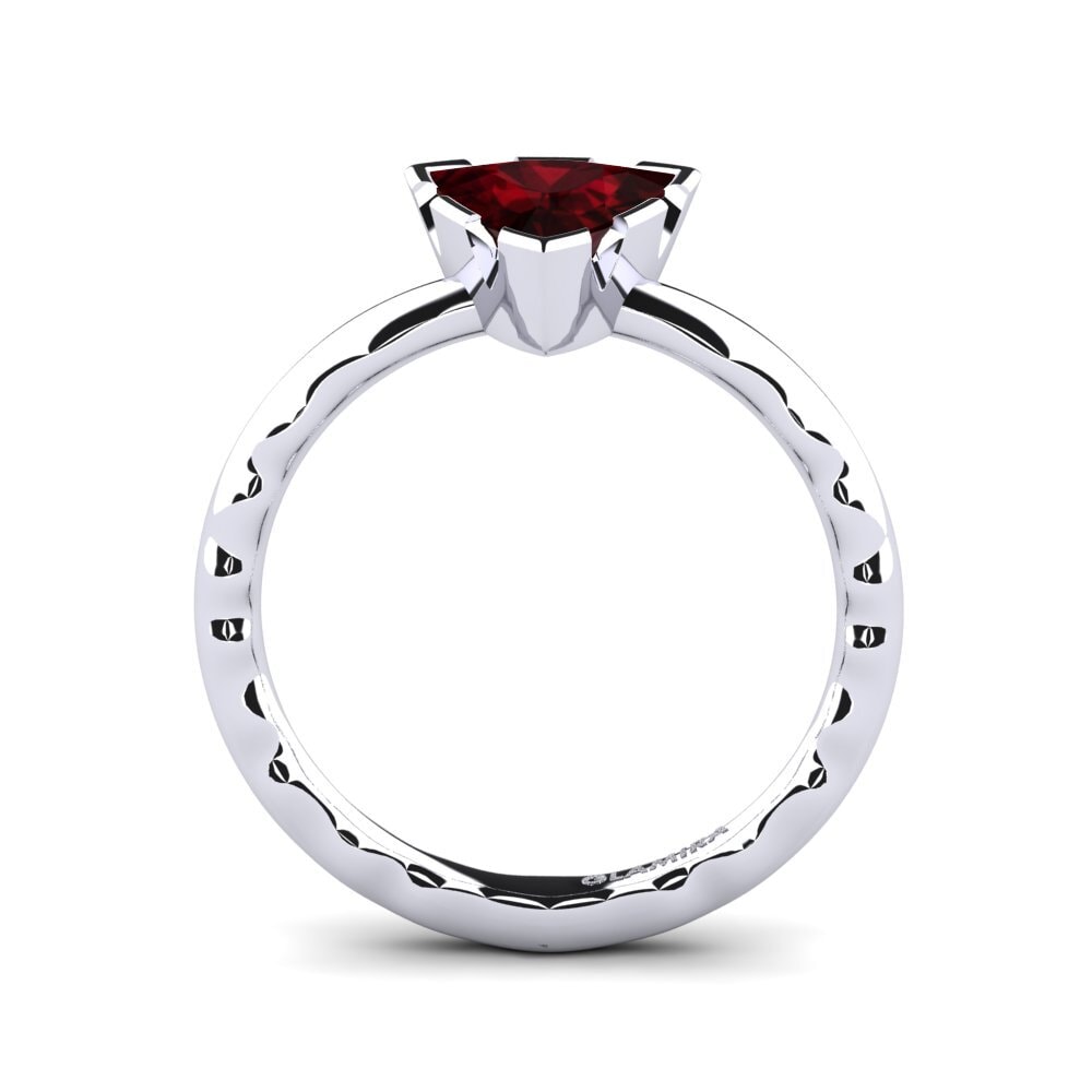 Trillion Garnet Engagement Ring Kirtoy