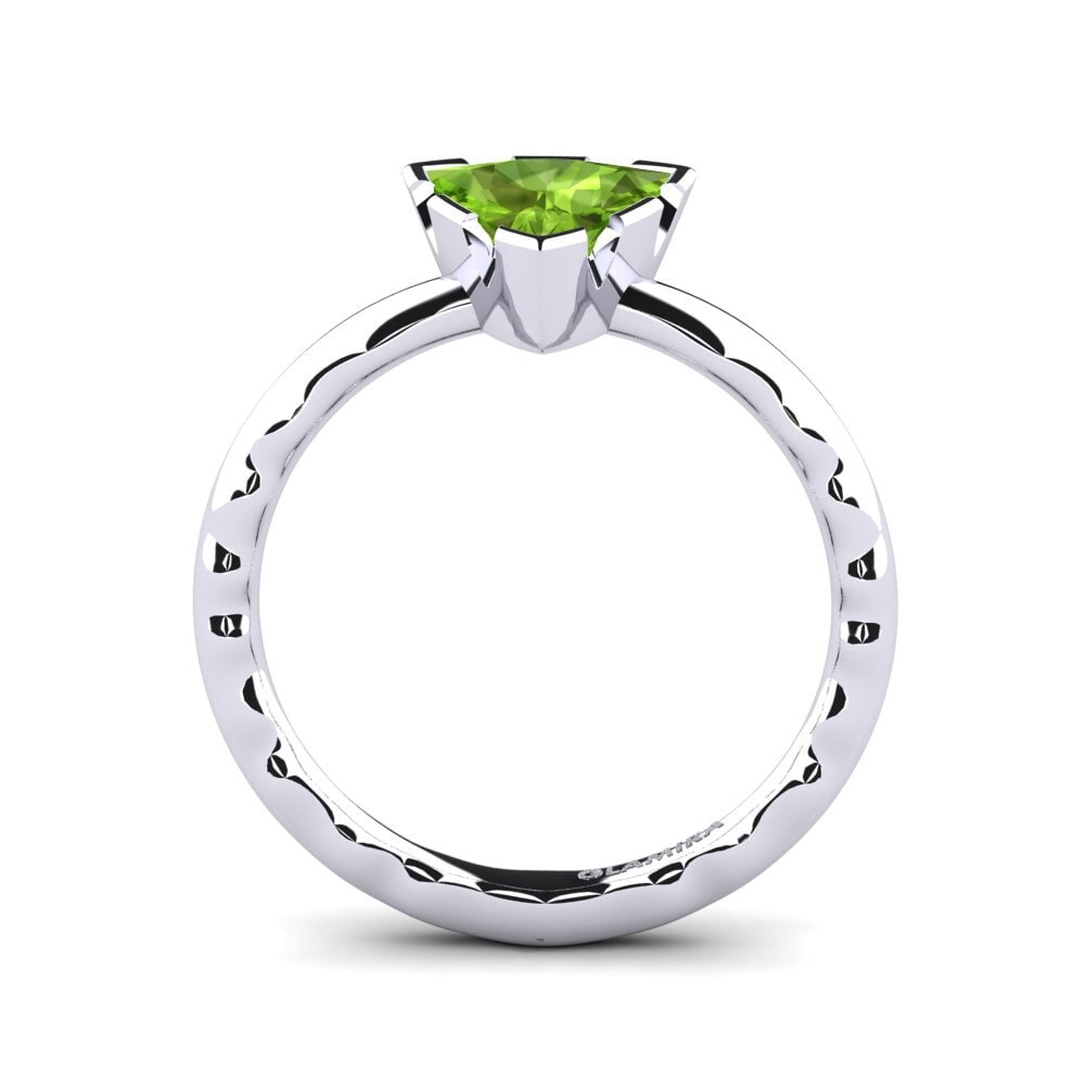 Trillion Peridot Engagement Ring Kirtoy