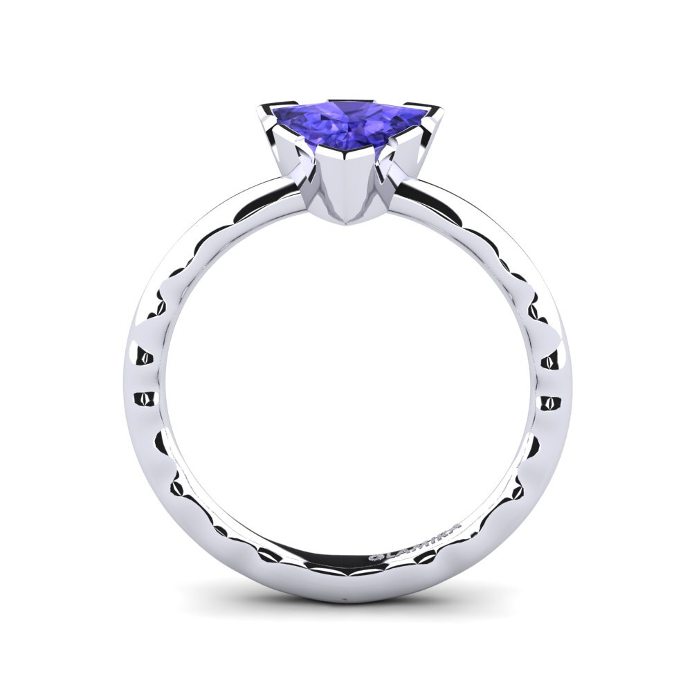 Trillion Tanzanite Engagement Ring Kirtoy