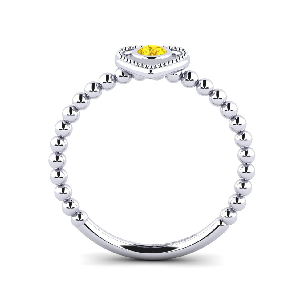 Round Yellow Sapphire Ring Kiruna