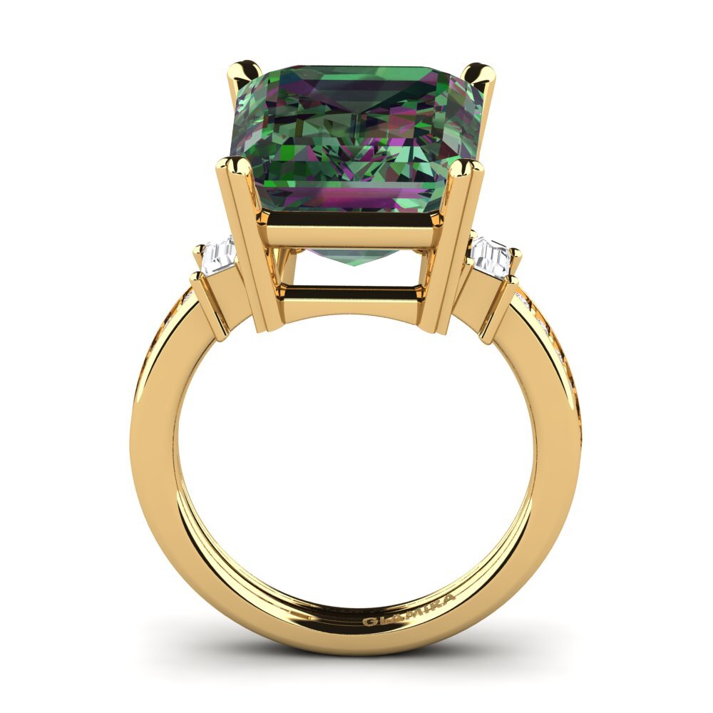 14k Oro Amarillo Anillo Kitty