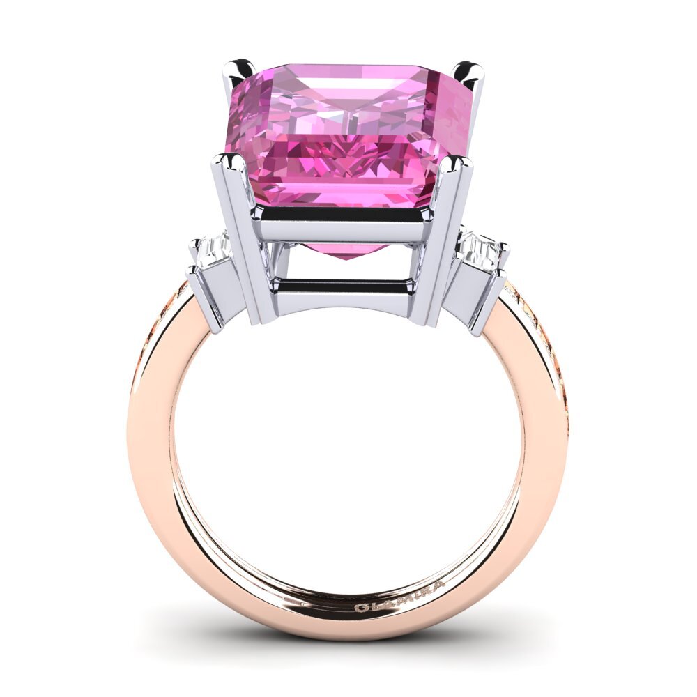 14ct Rose / White Gold Ring Kitty