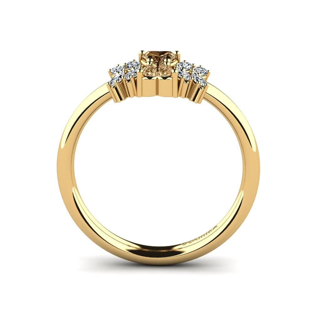 Diamante café Anillo Kizzie