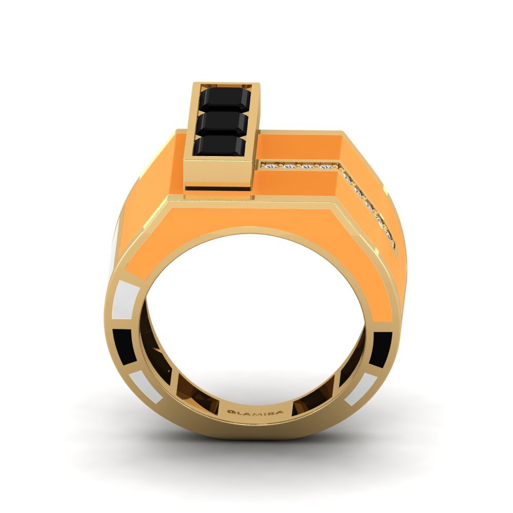Schwarzer Onyx Ring Kjerlighet