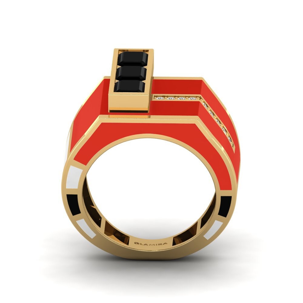 Schwarzer Onyx Ring Kjerlighet
