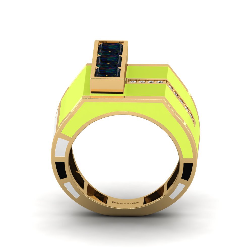Schwarzer Opal Ring Kjerlighet
