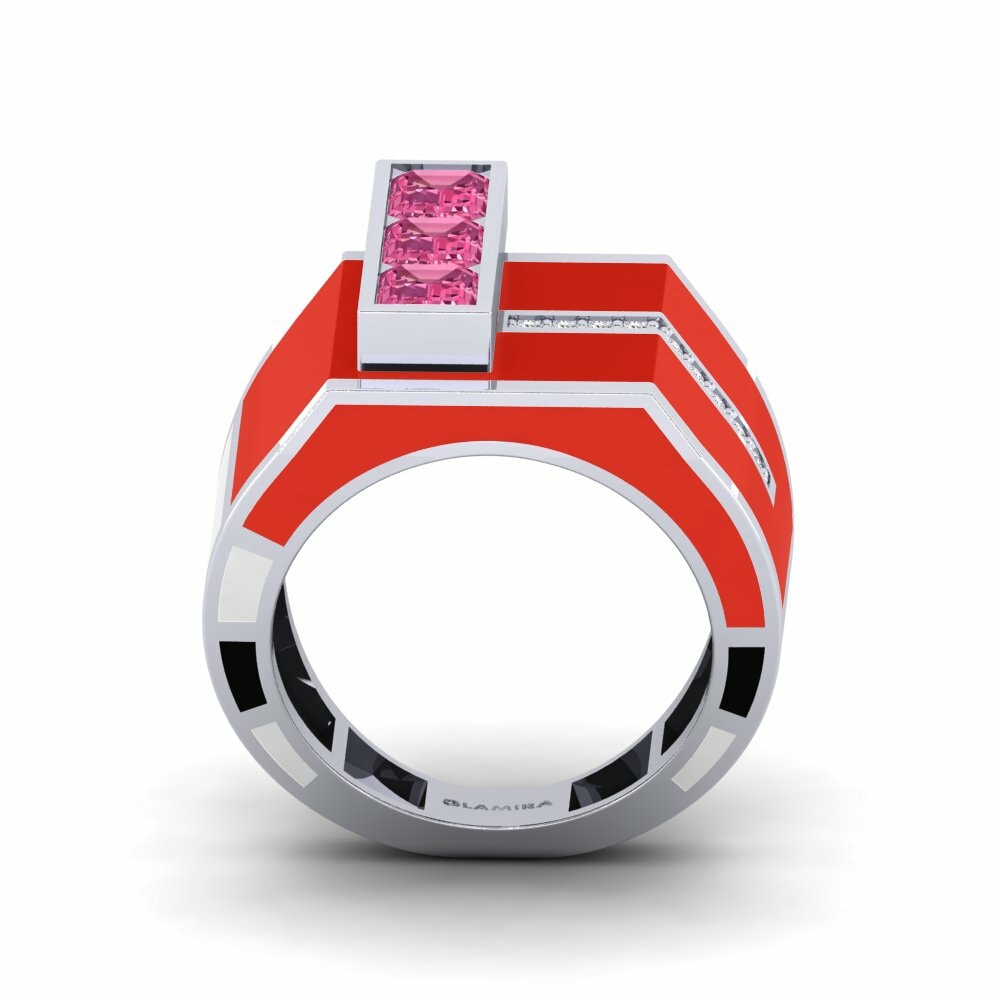 Argent Blanc Bague Kjerlighet