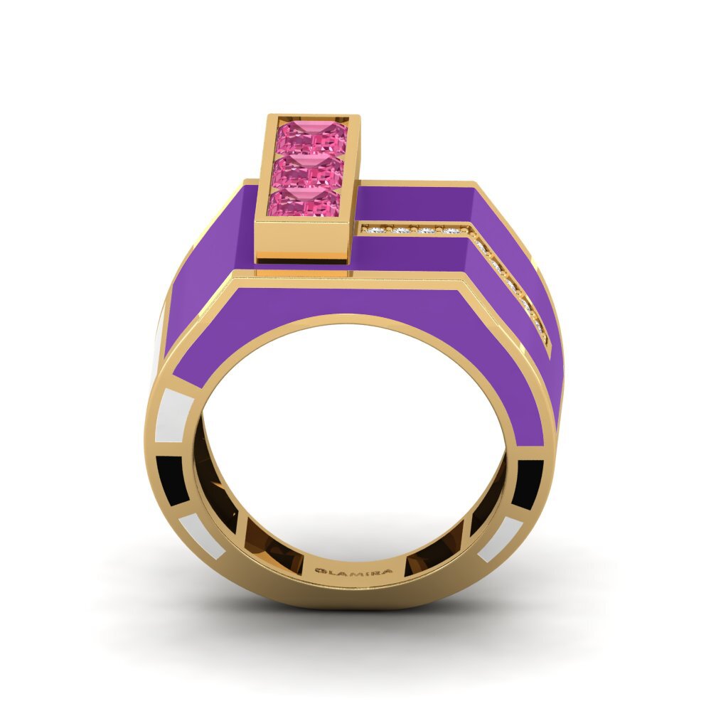 14k Oro Amarillo Anillo Kjerlighet
