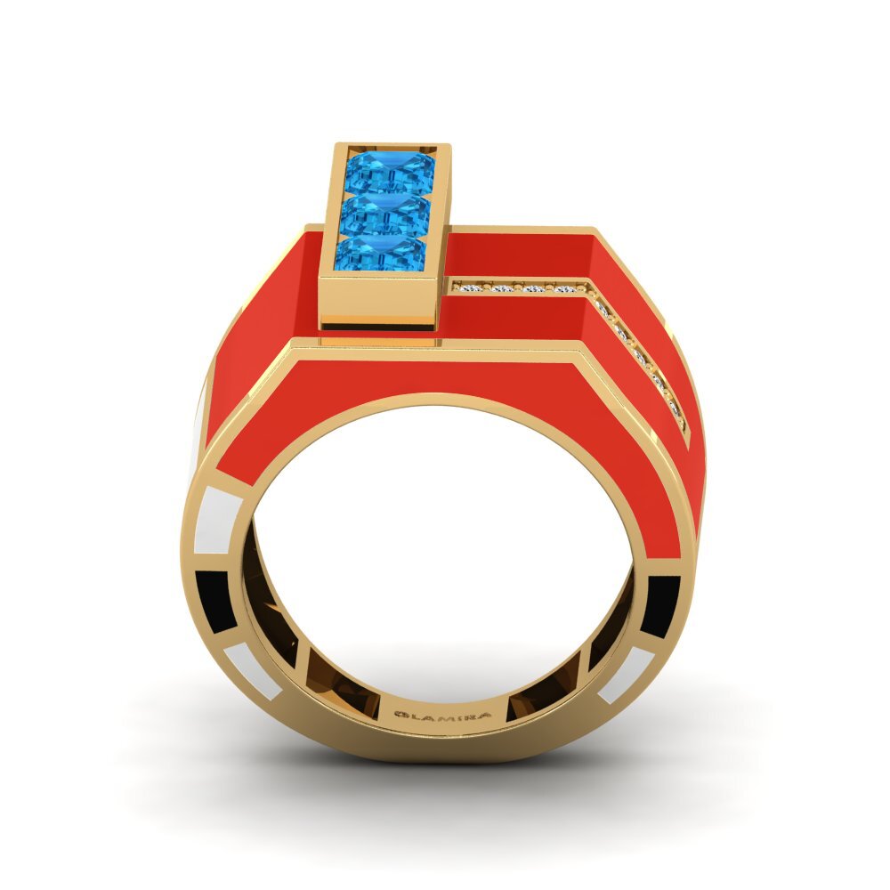 Blauer Topas Ring Kjerlighet