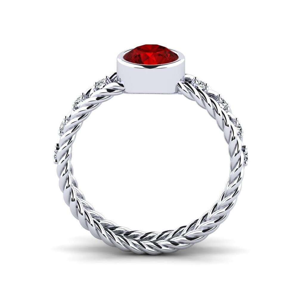 Rubin (im Labor gezüchtet) Ring Kleven