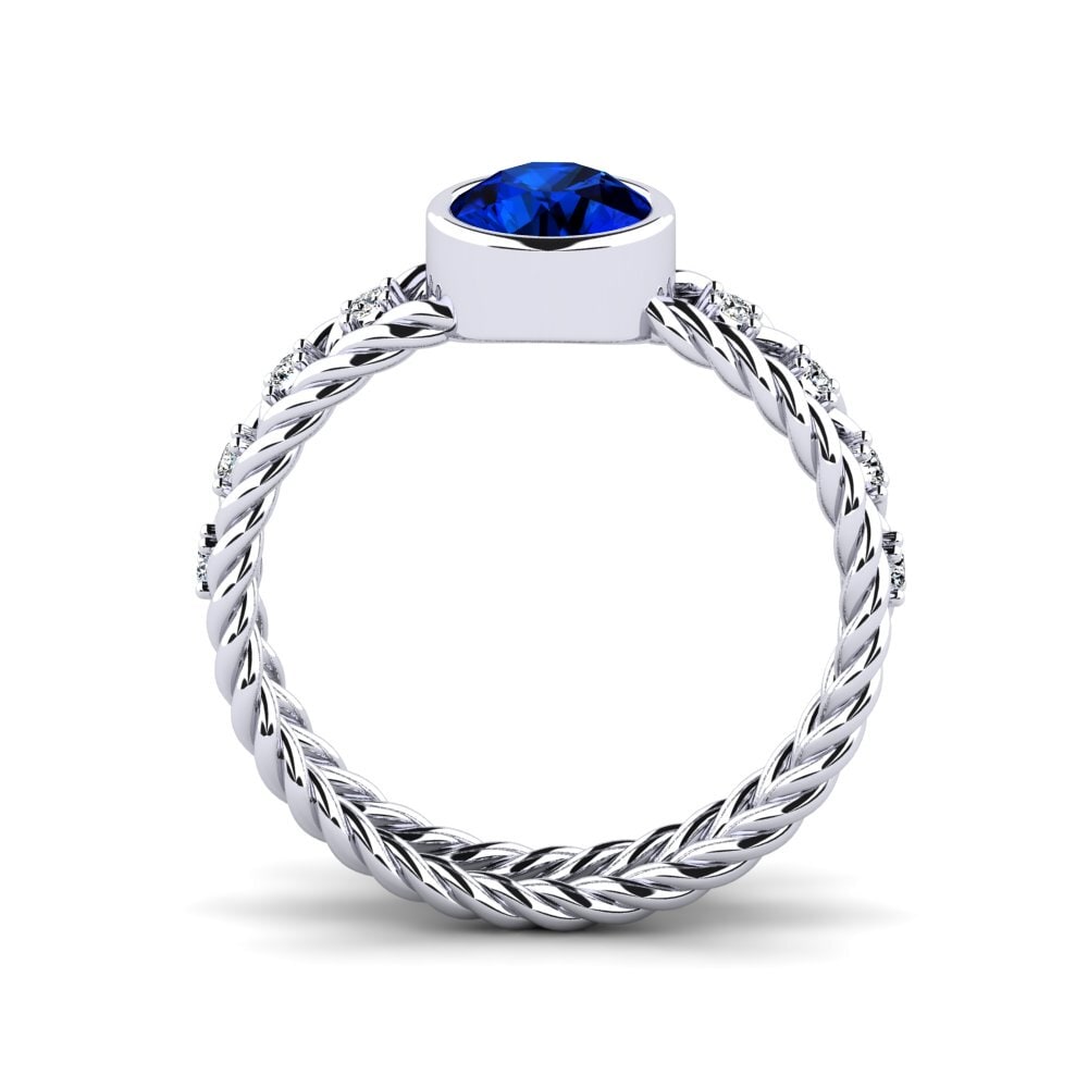 Saphir (im Labor gezüchtet) Ring Kleven