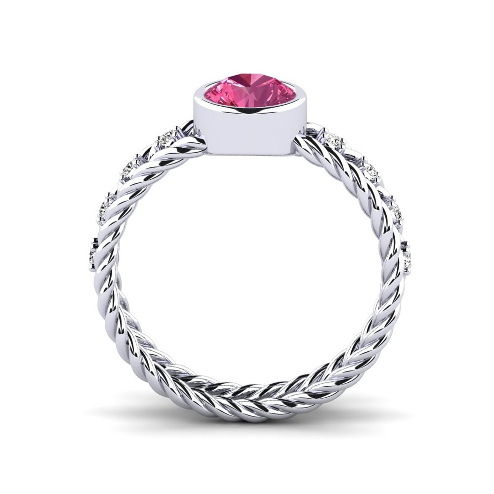 Rosa Turmalin Ring Kleven