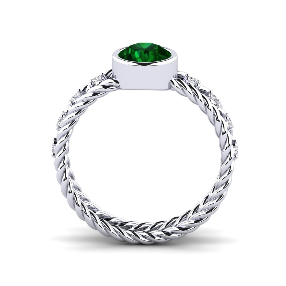 950 Palladium Tsavorite Ring Kleven
