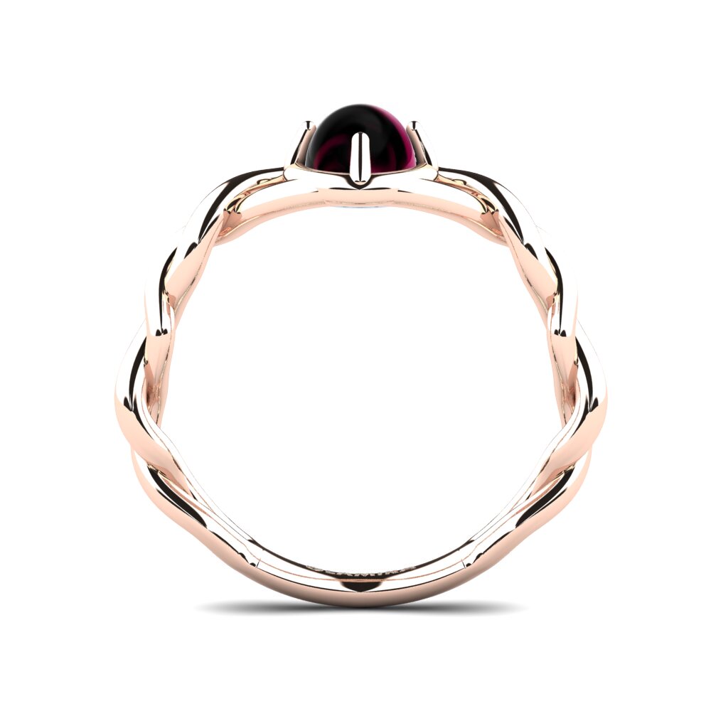 Cabochon Rhodolite Garnet Ring Klothilde