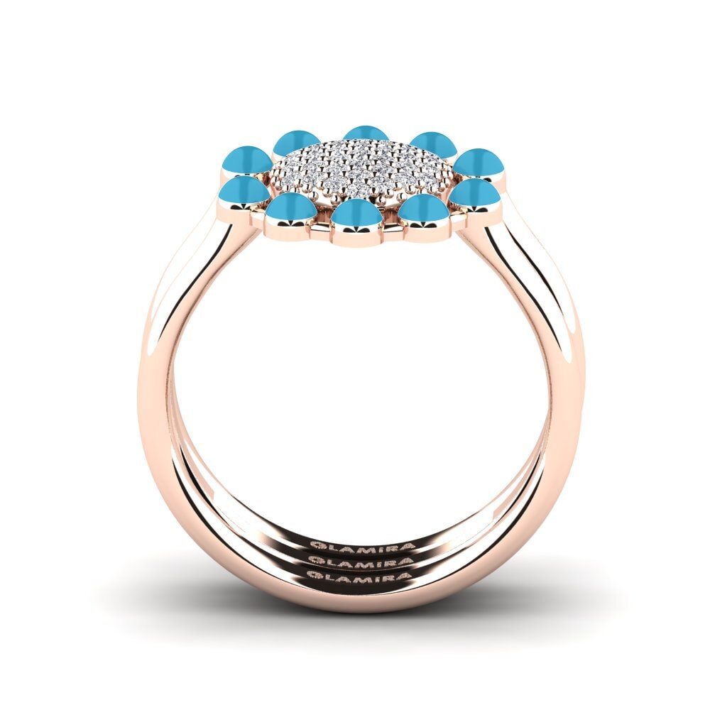 Rotgold 375 Stapelbarer Ring Koffer F