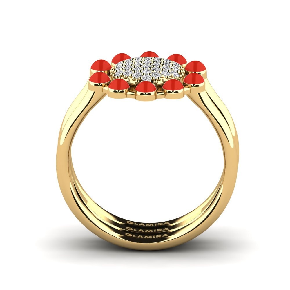 Gelbgold 585 Stapelbarer Ring Koffer F