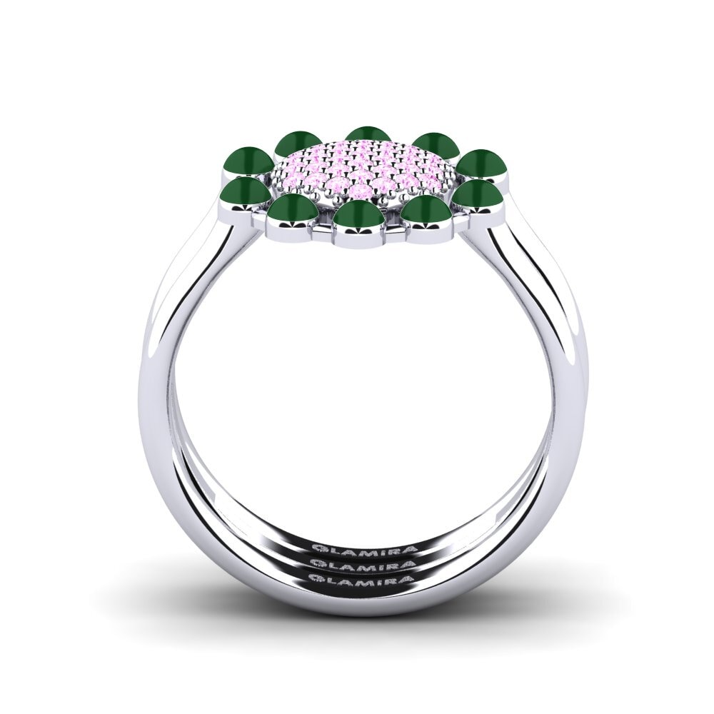 Rosa Saphir Stapelbarer Ring Koffer F