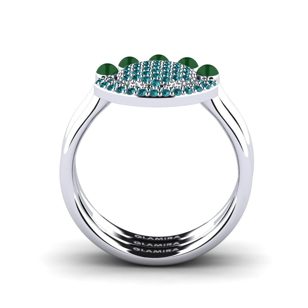 Diamante Azul Anel Empilhável Koffer G