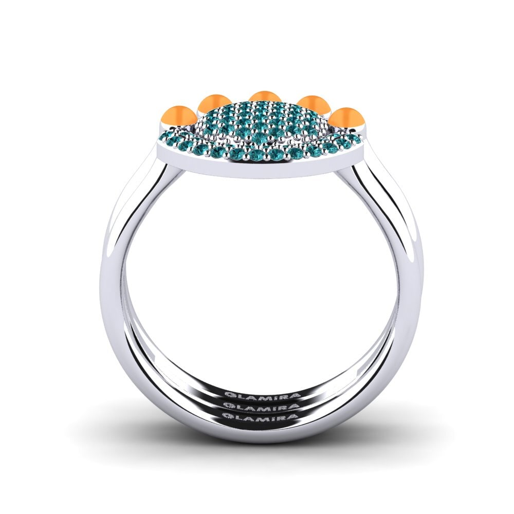 Blauer Diamant Stapelbarer Ring Koffer G