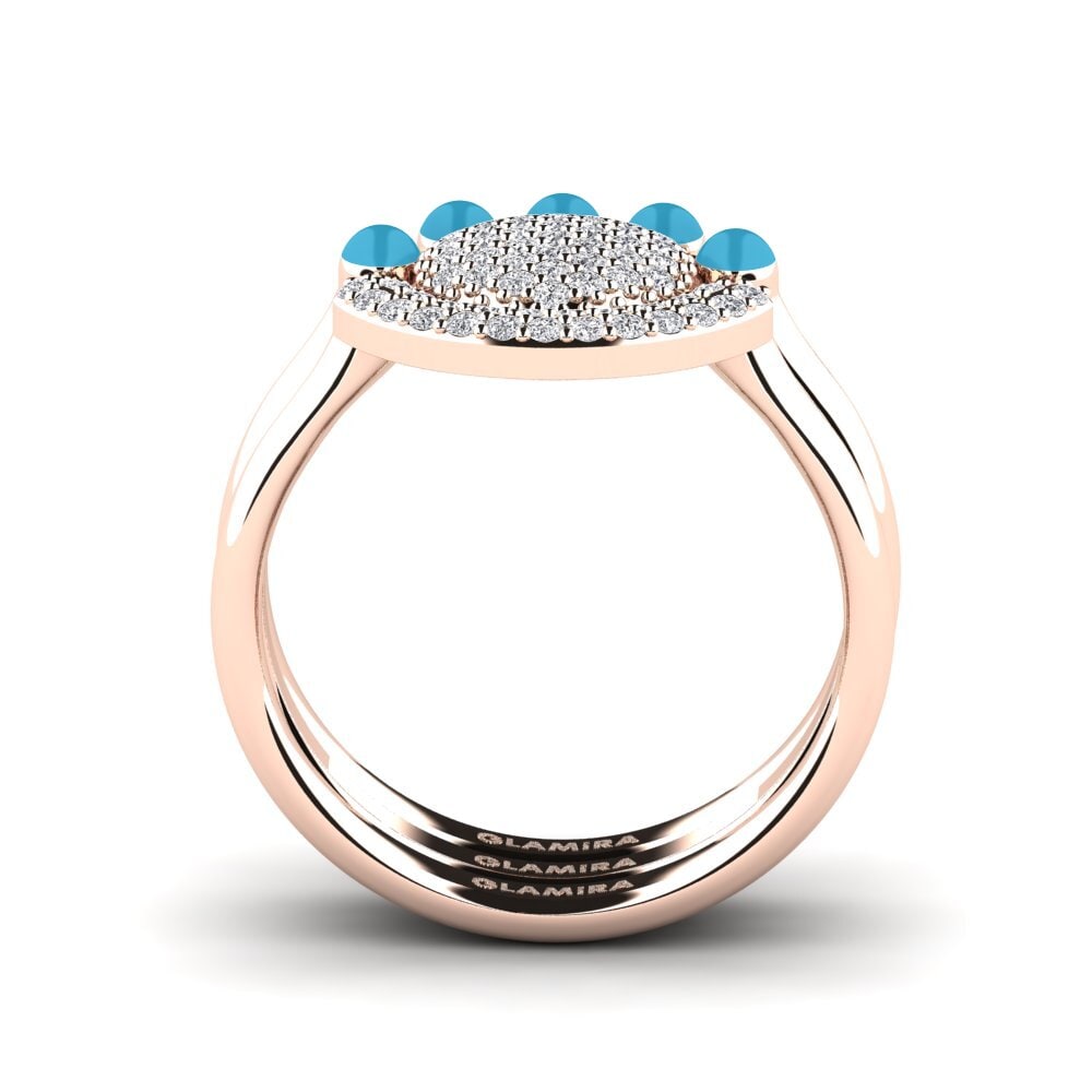 Rotgold 375 Stapelbarer Ring Koffer G