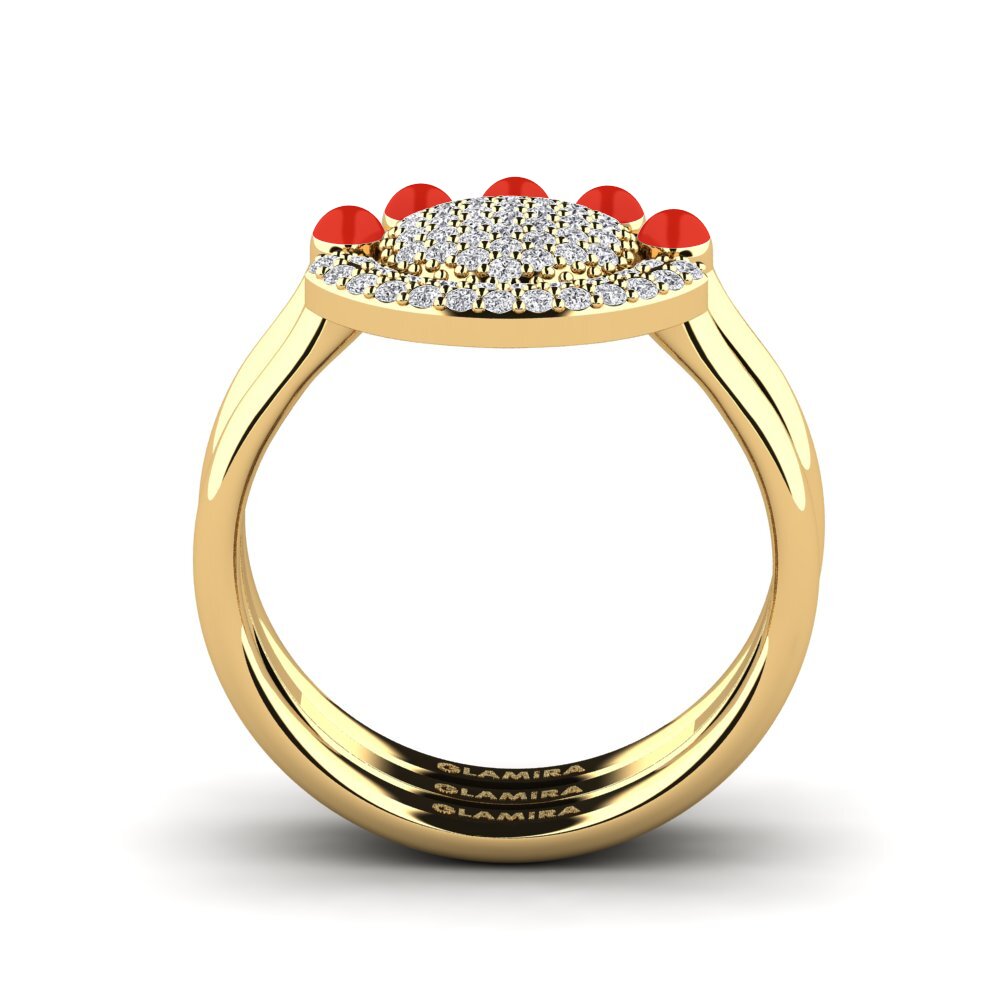 Gelbgold 585 Stapelbarer Ring Koffer G