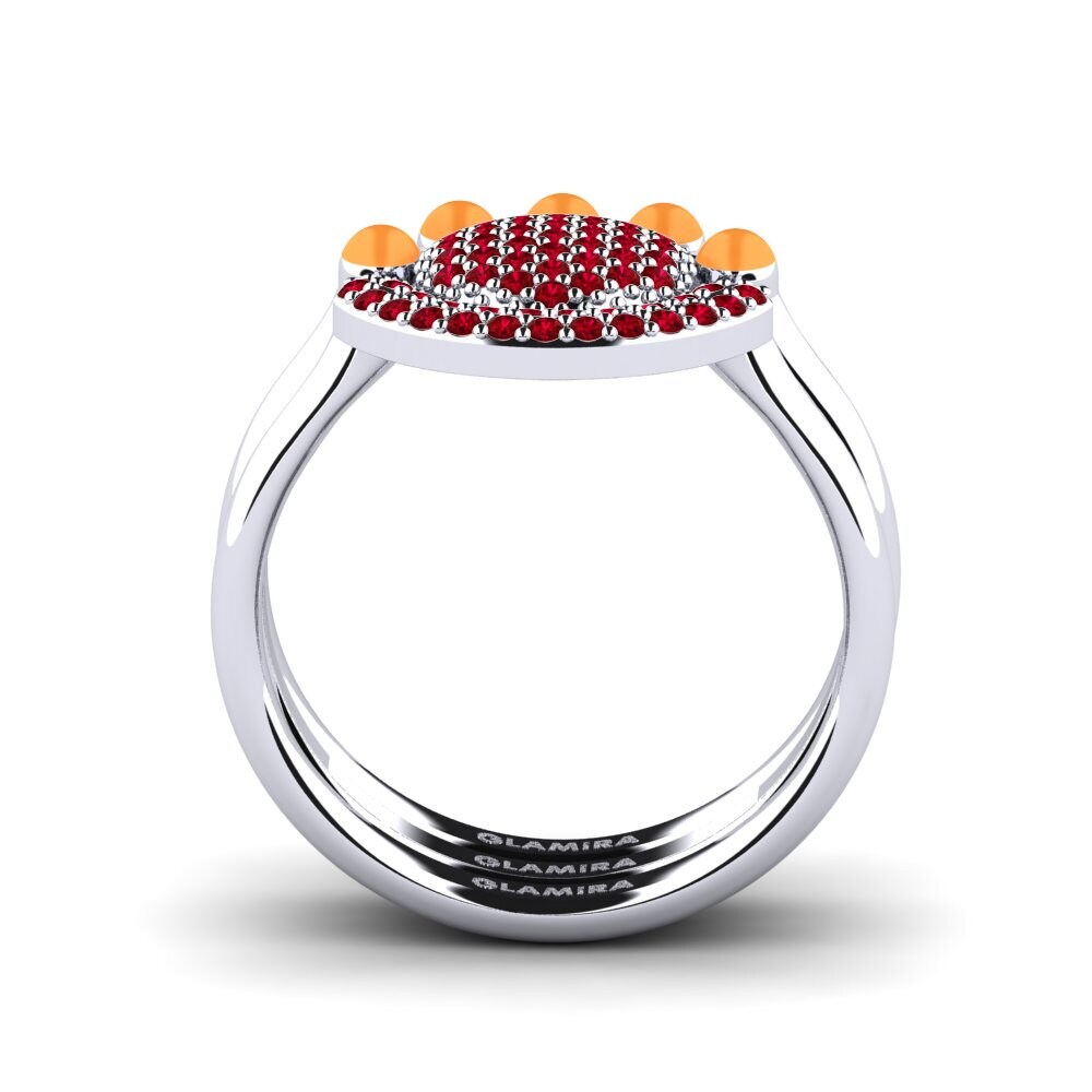 Red Zirconia Stackable Ring Koffer G