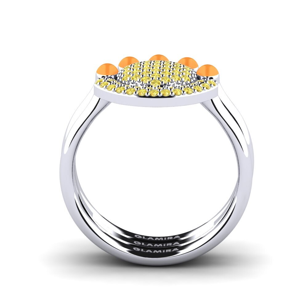 Gelber Saphir Stapelbarer Ring Koffer G