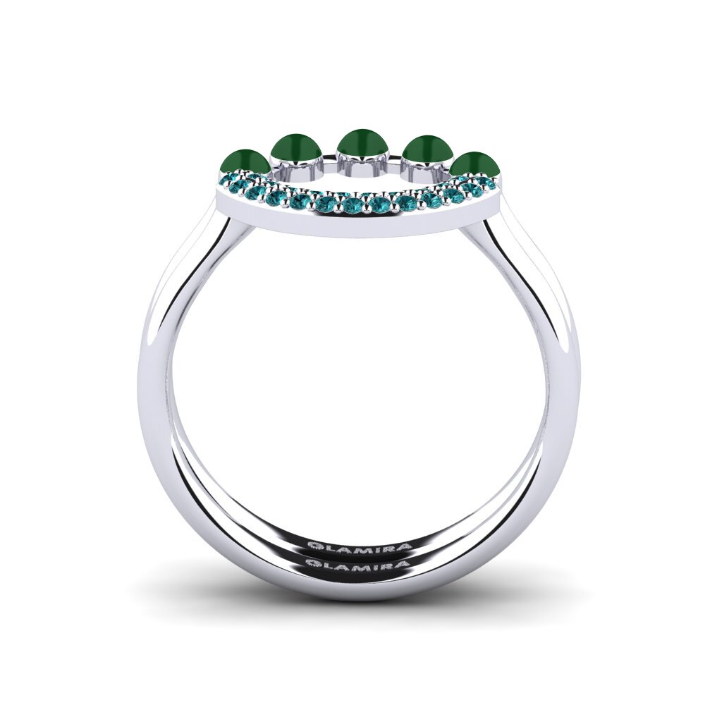 Diamante Azul Anel Empilhável Koffer J