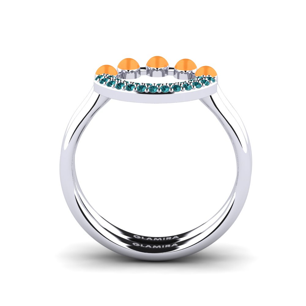 Blauer Diamant Stapelbarer Ring Koffer J
