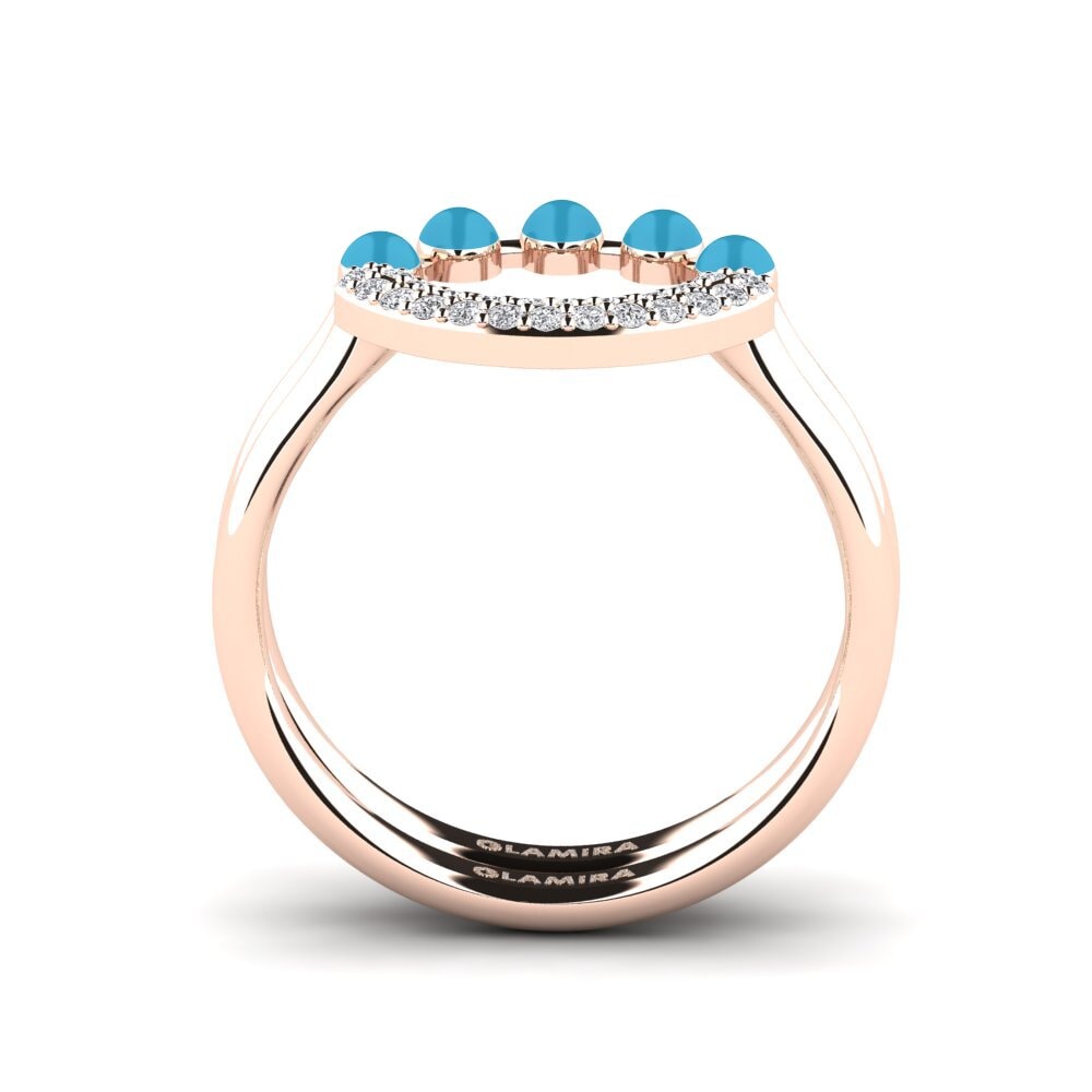 Rotgold 375 Stapelbarer Ring Koffer J