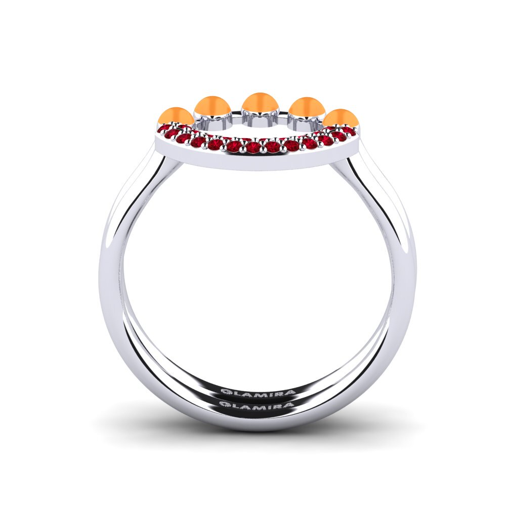 Red Zirconia Stackable Ring Koffer J