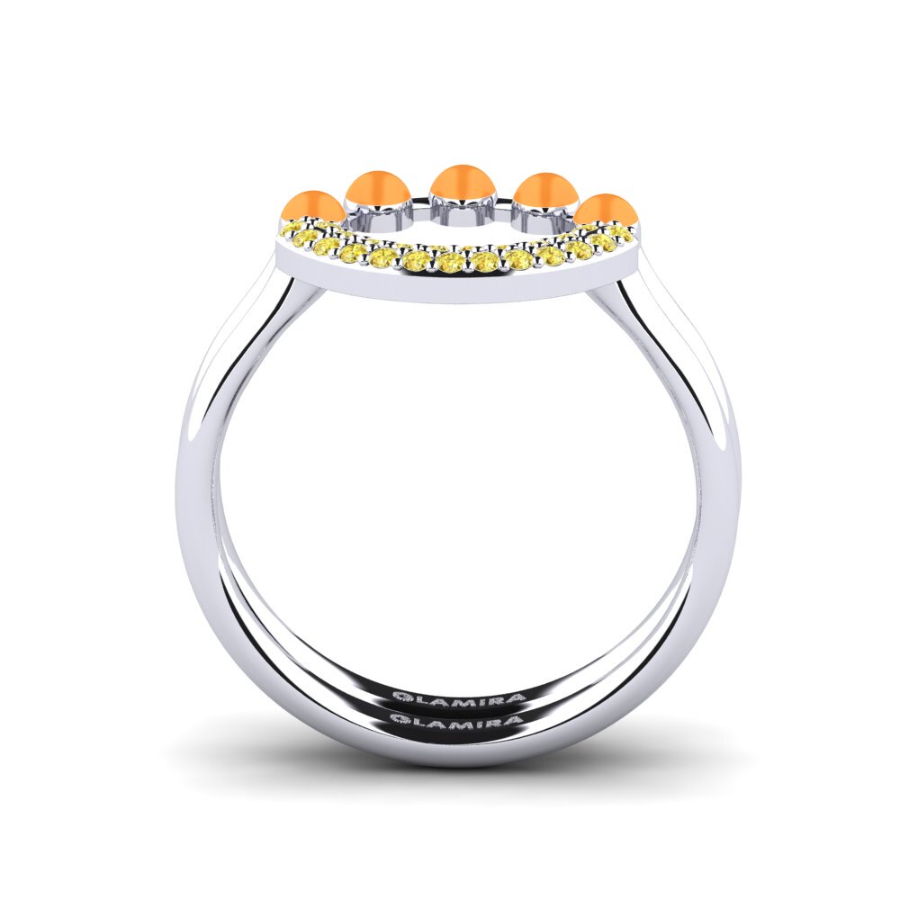 Gelber Saphir Stapelbarer Ring Koffer J