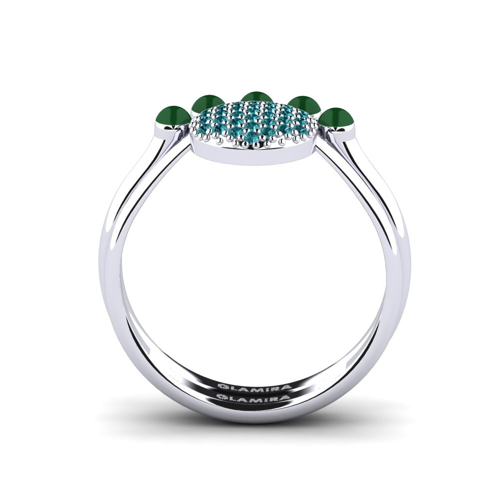 Diamante Azul Anel Empilhável Koffer K